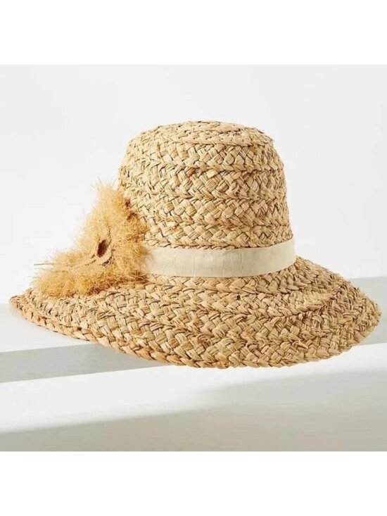 NWT Anthropologie San Diego Hat Company Sunny Day Straw Cloche Hat main image 4